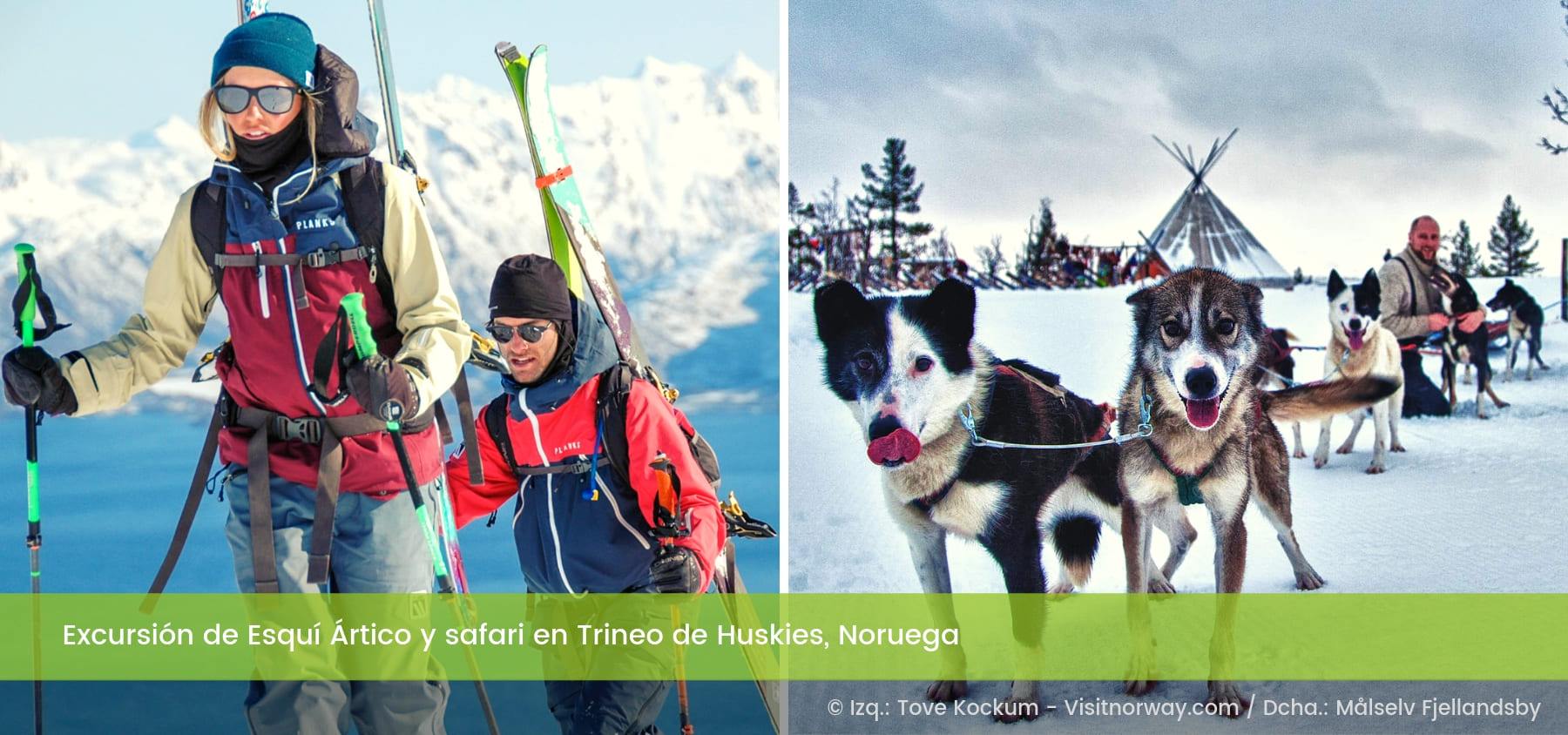 Esquí Ártico de Fondo y Trineos de Huskies Målselv Noruega