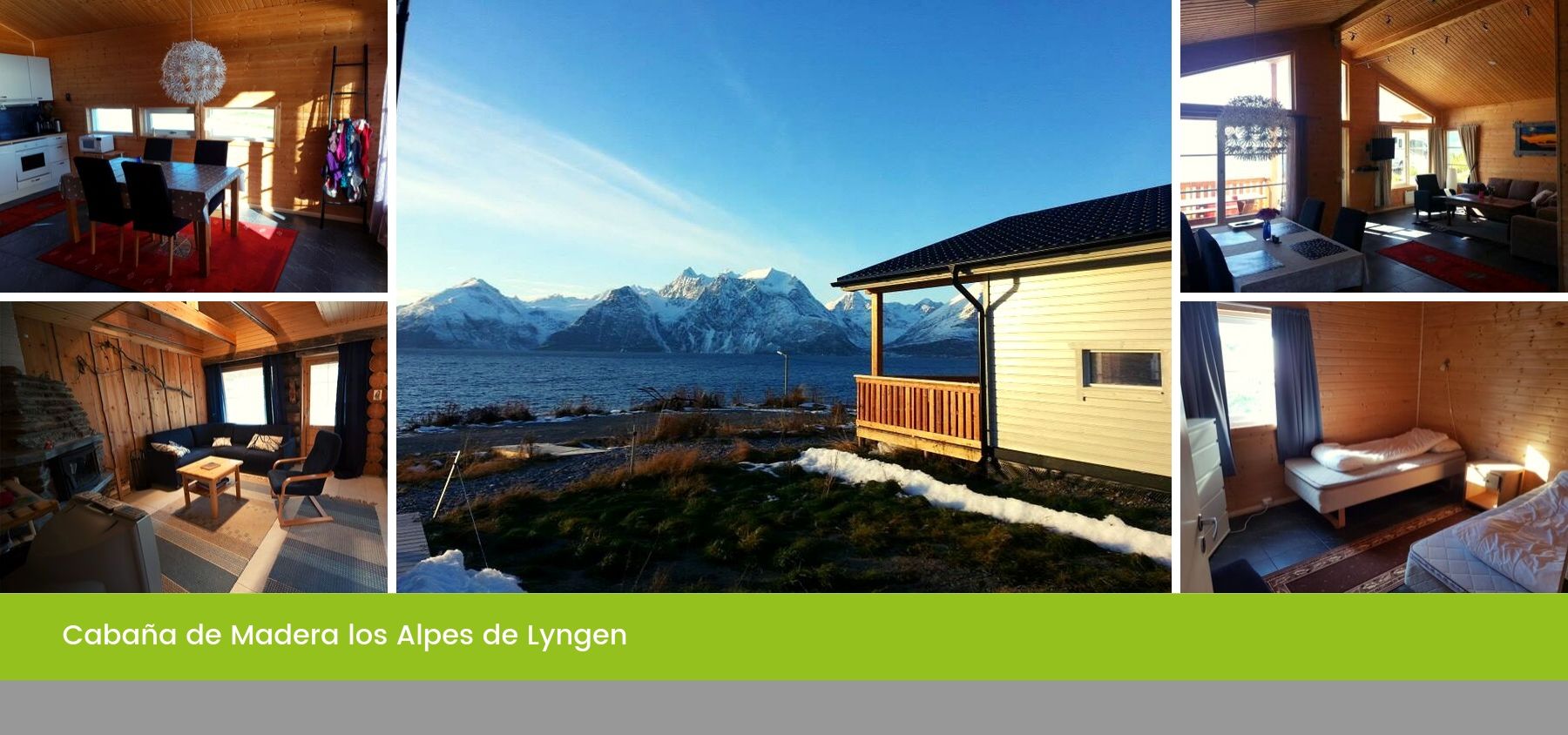 Cabaña de Madera los Alpes de Lyngen, Tromso, Noruega